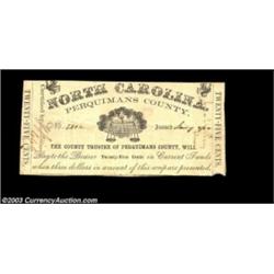Perquimans County- County of Perquimans 25¢ Jan. 2, 1862 Roughton PER-25A very scarce note listed as