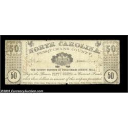 Perquimans County- County of Perquimans 50¢ Sept. 3, 1861A very scarce note listed as R-7 in the Rou