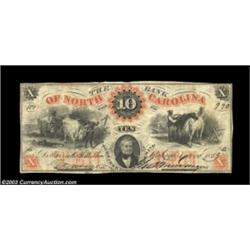 Raleigh, NC- Bank of North Carolina $10 Nov. 1, 1859 G44 Pennell 1000A lovely example from the scarc