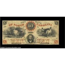 Raleigh, NC- Bank of North Carolina $10 Nov. 1, 1859 G54 Pennell 1000A nice example from the tougher