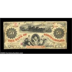 Raleigh, NC- Bank of North Carolina $50 May 20, 1861 G18 Pennell 1020Any note of this denomination f