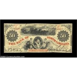 Raleigh, NC- Bank of North Carolina $50 Nov. 1, 1859 G68 Pennell 1020A lovely and prohibitively rare