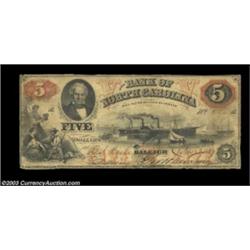 Raleigh, NC- Bank of North Carolina $5 G2, G12, G32, G52 Pennell 990Four pieces, one from the princi