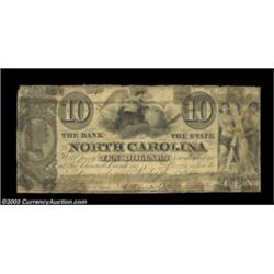 Raleigh, NC- Bank of the State of North Carolina $10 May 8, 1846 G282 Pennell 1180Another very scarc