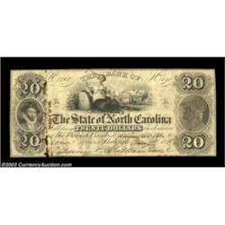 Raleigh, NC- Bank of the State of North Carolina $20 Jan. 1, 1835 G458 Pennell 1210An extremely rare