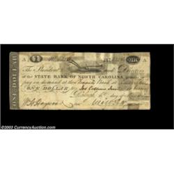 Raleigh, NC-State Bank of North Carolina $1 Mar. 4, 1812 G80 Pennell 1040A note of the highest rarit