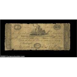 Raleigh, NC- State Bank of North Carolina $3 July 4, 1815 G196a Pennell UNLAn extremely rare design
