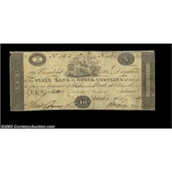 Raleigh, NC- State Bank of North Carolina $10 May 1, 1831 G212A Pennell UNLPayable at the Newbern br