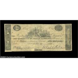 Raleigh, NC- State Bank of North Carolina $100 Oct. 31, 1826 C68 Pennell UNLAn extraordinary early n