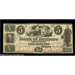 Roxboro, NC- Bank of Roxboro $5 Jan. 8, 1862 G2a Pennell 1030A beautiful example of this very rare n