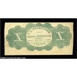 Salem, NC- J.L. Fulkerson 50¢ Ad NoteAn ad note from this dealer in "Better Class Dry Goods and Fanc