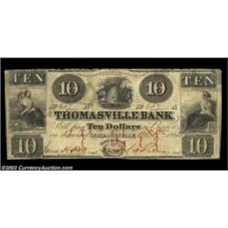 Thomasville, NC- The Thomasville Bank $10 Oct. 17, 1862 G4a Pennell 1260An even scarcer note than th