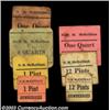 Image 1 : Unknown Location, NC- N.M. McKeithan Seven cardboard dewberry chits, all payable in either pints or