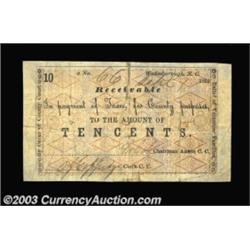 Wadesborough, NC- Anson County 10¢ Sept. 1, 1862A rare piece with a bright orange diamond background