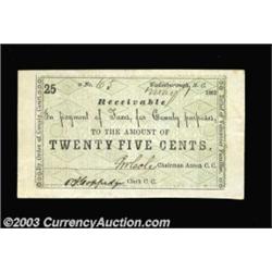 Wadesborough, NC- Anson County 25¢ May 1, 1862Another very scarce note, this piece with the green di