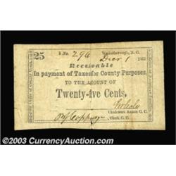 Wadesborough, NC- Anson County 25¢ Dec. 1, 1862An excessively rare note, this printed on plain paper
