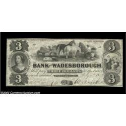 Wadesborough, NC- Bank of Wadesborough $3 (3) G2, G2a, G4a Pennell 1270, 1270A, 1280Three pieces, al