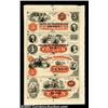 Image 1 : Washington, NC- Bank of Washington $3-$4-$5-$10 X1 Pennell 1350A, 1360A, 1370A, 1380A Uncut SheetA v