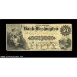 Washington, NC- Bank of Washington $50, $100 G22, G26 Pennell 1400, 1410Two high denomination exampl