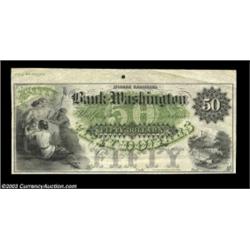 Washington, NC- Bank of Washington $50, $100 G24a, G26a Pennell 1400A, 1410ATwo pieces, both remaind
