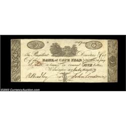 Wilmington, NC- The Bank of Cape Fear $5 July 9, 1817 C80 Pennell 100An incredibly high grade exampl