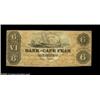 Image 1 : Wilmington, NC- The Bank of Cape Fear $6 Oct. 1, 1858 G191b Pennell 160AA very attractive orange tin