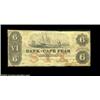 Image 1 : Wilmington, NC- The Bank of Cape Fear $6 Aug. 9, 1855 G247a Pennell 160A rare note payable at the Fa