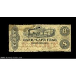 Wilmington, NC- The Bank of Cape Fear $8 Aug. 1, 1855 G100a Pennell 180Payable at the principal bank