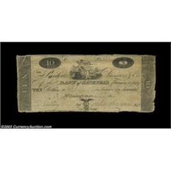 Wilmington, NC- The Bank of Cape Fear $10 July 2, 1815 C106 Pennell UNLA very rare early counterfeit