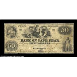 Wilmington, NC- The Bank of Cape Fear $50 Feb. 6, 1853 G532 Pennell 300A very nice example of this s
