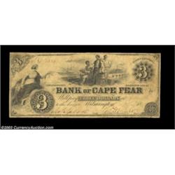 Wilmington, NC- The Bank of Cape Fear $3 (5) G174, G228, G282, G284, G494 Pennell 40, 40AFive pieces