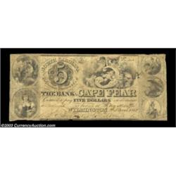 Wilmington, NC- The Bank of Cape Fear $5 (4) G240a, G294a, G452a, G506a Pennell 120Four pieces, all
