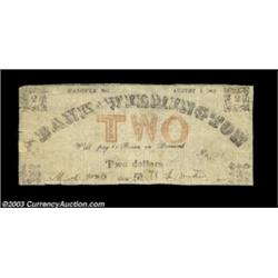 Wilmington, NC- Bank of Wilmington $2 Aug. 1, 1862 G34 Pennell UNLA very scarce note issued from Han