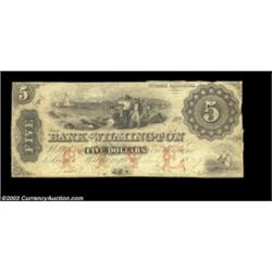Wilmington, NC- Bank of Wilmington $5 Feb. 10, 1853 UNLAn unlisted counterfeit of Haxby G2a and Penn