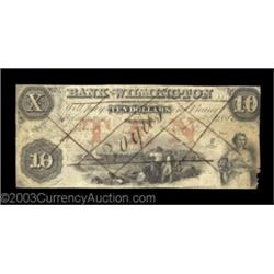 Wilmington, NC- Bank of Wilmington $10 May 12, 1856 UNLAn unlisted counterfeit of Haxby G14a and Pen