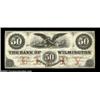Image 1 : Wilmington, NC- Bank of Wilmington $50 Sept. 10, 1855 G20a Pennell 1500Another extraordinary note fr