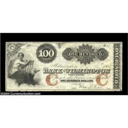 Wilmington, NC- Bank of Wilmington $100 Sept. 10, 1855 G24a Pennell UNLAnother excessively rare high
