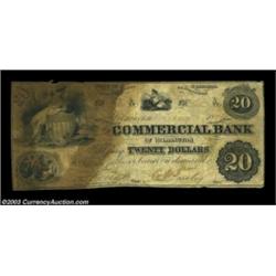 Wilmington, NC- Commercial Bank of Wilmington $20 Aug. 9, 1857 G14 Pennell 600The first type issued