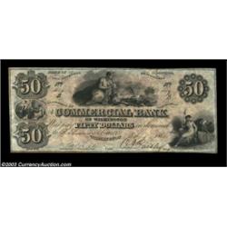 Wilmington, NC- Commercial Bank of Wilmington $50 Feb. 1, 1861 G16a Pennell 610An extraordinary note