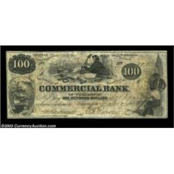 Wilmington, NC- Commercial Bank of Wilmington $100 Feb. 1, 1861 G18a Pennell 620A rare high denomina