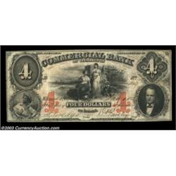 Wilmington, NC- Commercial Bank of Wilmington $4 (2) G6b, G8b Pennell 560A, 570A pair of high grade