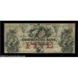 Wilmington, NC- Commercial Bank 0f Wilmington $5 G10a, G10b Pennell 580, 580ATwo pieces, the first F
