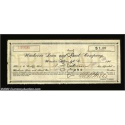 Winston-Salem, NC- Wachovia Loan & Trust Company $1 Nov. 20, 1907A high grade example of this scarce