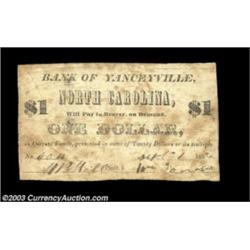Yanceyville, NC- Bank of Yanceyville $1 Sept. 1, 1862 G22 Pennell UNLAnother very rare note, this de