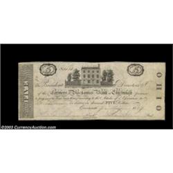 Cincinnati, OH - Farmers & Mechanics Bank $5 May 7, 1817 G6An early note bearing a vignette of the b