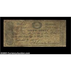 Dayton, OH- Thomas Morrison 50¢ Feb. 3, 1838Somewhat different in form than the two preceding notes