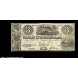 Fulton, OH- Orphan Institute's Bank $3 July 1, 1838 G6A nice three from a bank which is common in lo