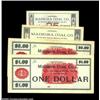 Image 1 : Madeira, OH - Madeira Coal Co. 25¢-50¢-$1-$5A set of four coal company scrip pieces from the 1880's.