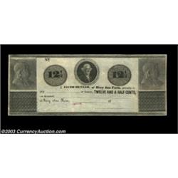Mary Ann Farm, OH- Jacob Benner12 1/2¢A second remainder example. About Uncirculated.  Important not