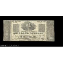 Medina, OH- Ohio Land Company $3 May 21, 1838A nice early Ohio three. Very Fine.  Important notice: